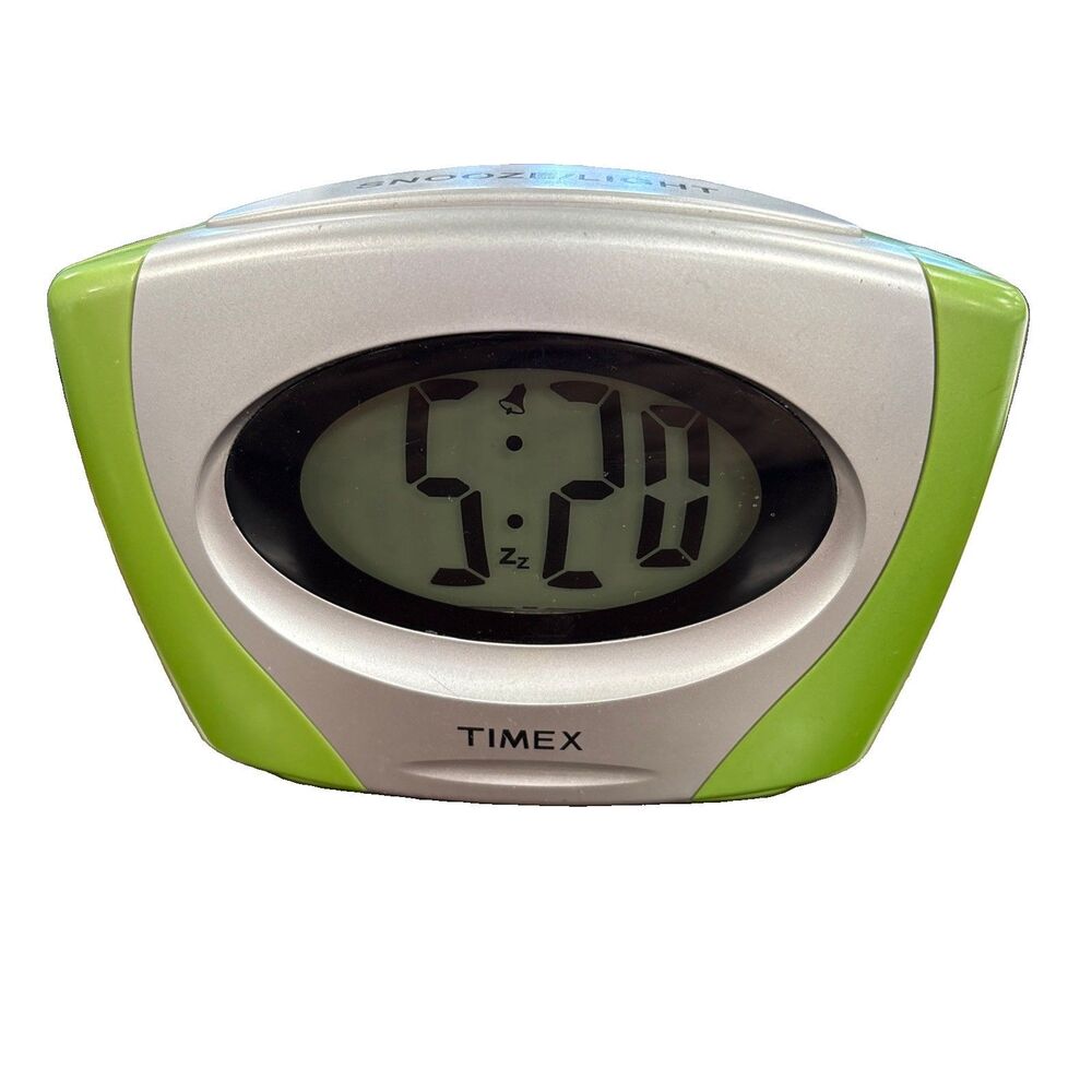 Timex Lime Green Battery Portable Alarm Clock
